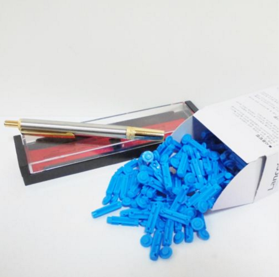 Ручка — прокалыватель автоматическая Hansol в комплекте с набором ланцетов (50 шт.)